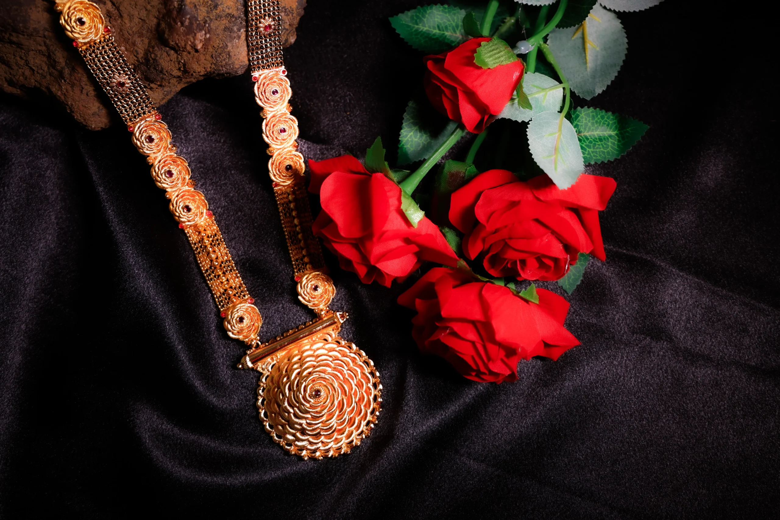 Exquisite Long Mangalsutra with Gold Accents